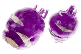 Baby purple kohlrabi