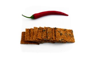 Spicy rice lentils crackers